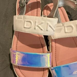 DKNY Kids Sandals in White and Iridescent